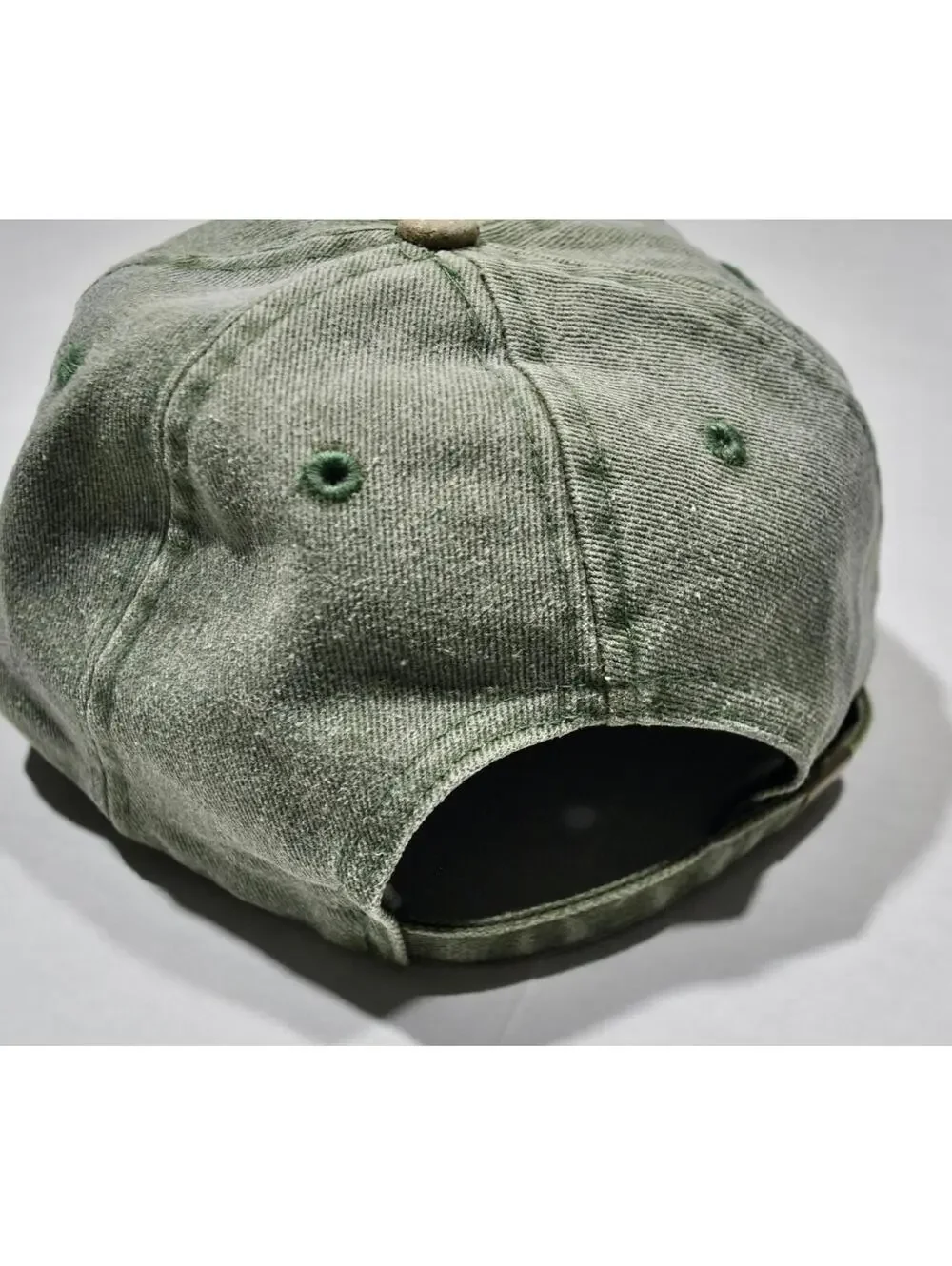 Vintage Motorola Phone Company Green Tan 90s Strap Hat Cap